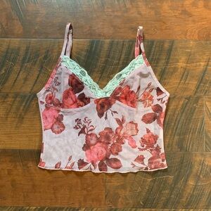 Cropped Mesh Tank Top